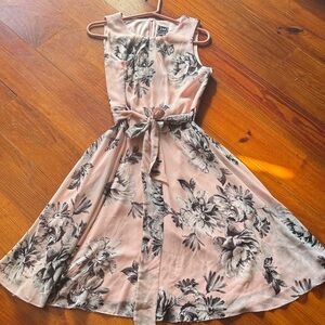 Floral Pink Sleeveless Dress